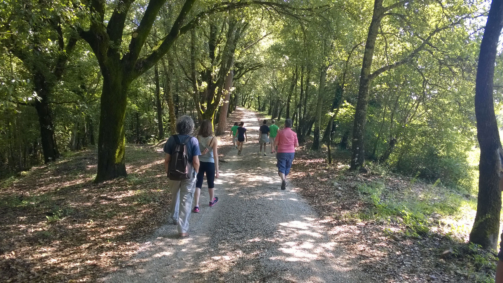 walking in the coutryside near Siena